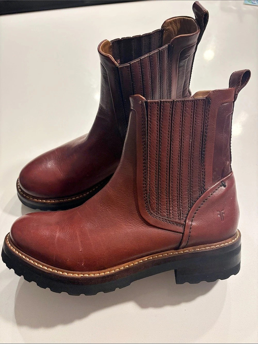 Frye Carson Chelsea Boot Brown Ankle Boots
